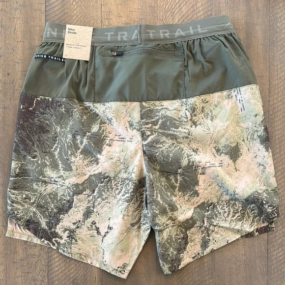 Nike Green and Brown Athletic Shorts Camouflage Design - Picture 4 of 6